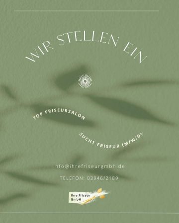 Wir stellen ein - Bewirb dich als Friseur M/W/D